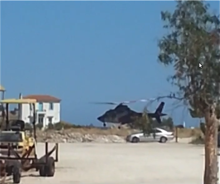 Το μοιραίο ελικόπτερο στο ελικοδρόμιο στον Γαλατά